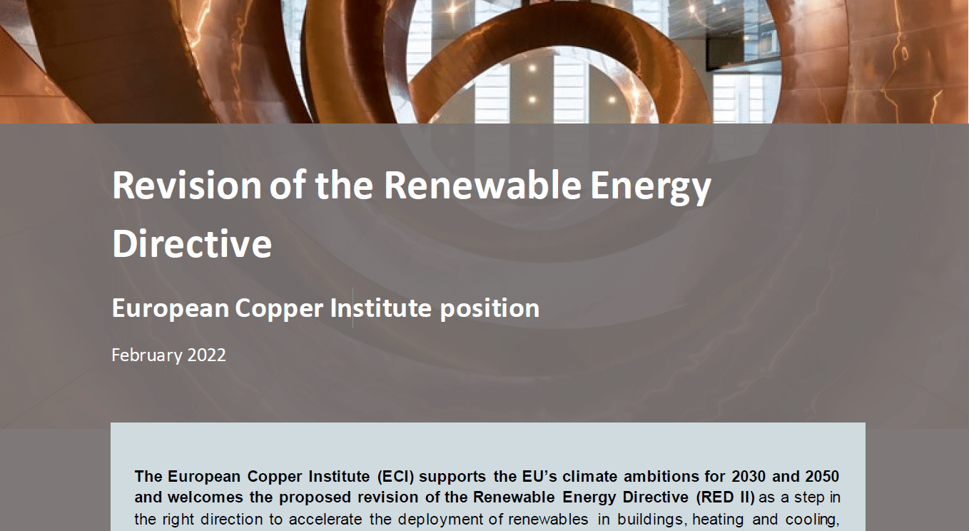 ECI Position on the Amendment of the Renewable Energy Directive ...