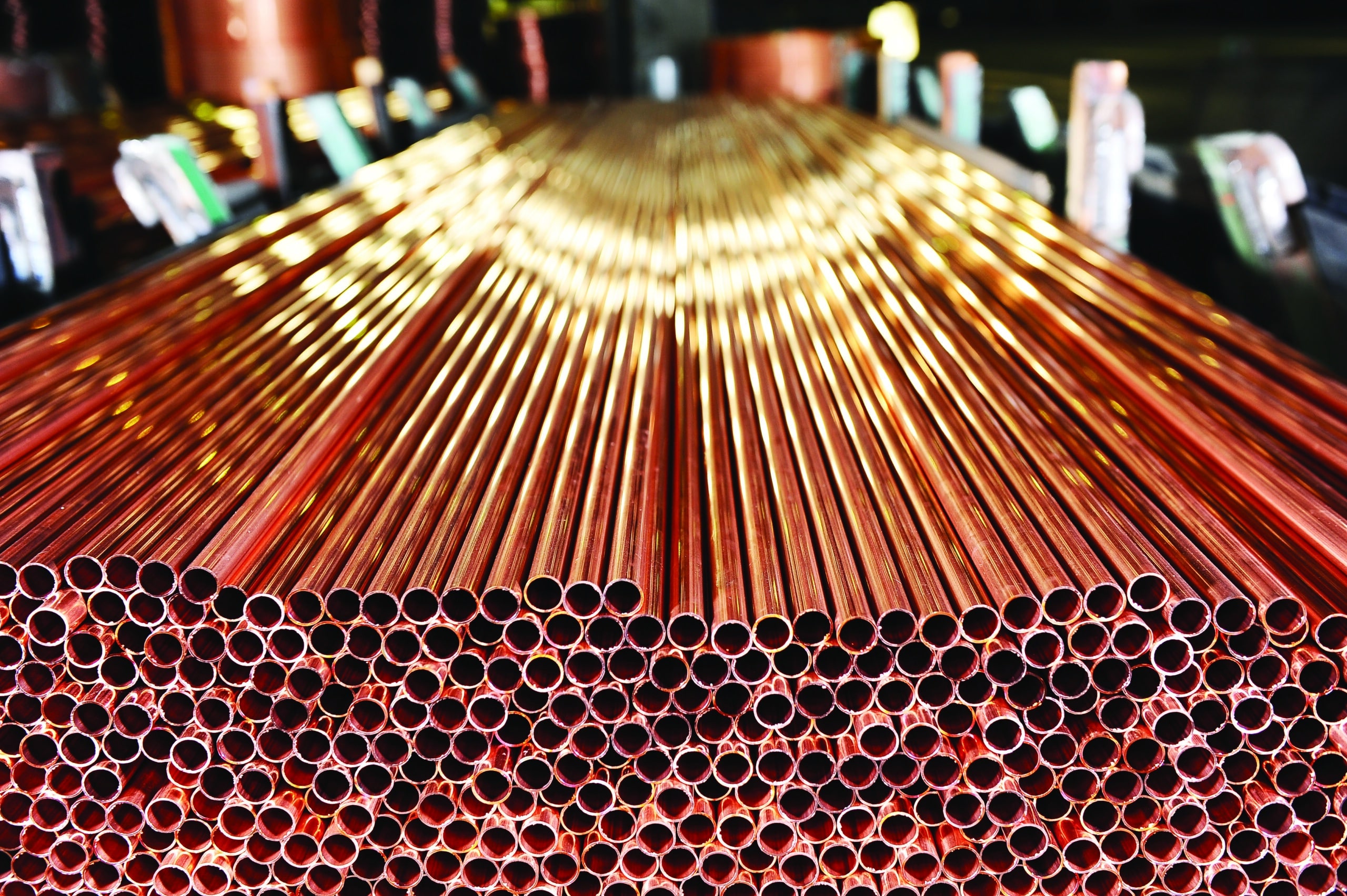 Copper pipes production